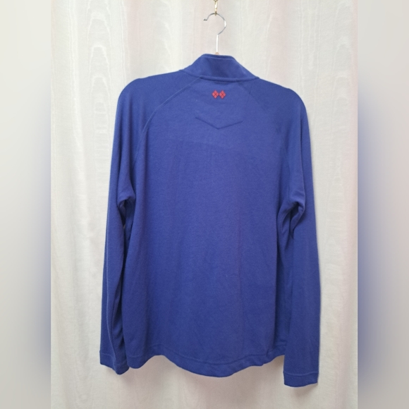 Robert Graham X Collection Blue Pull Over 1/4 Zip Long Sleeve Size XL Men's - Picture 7 of 8